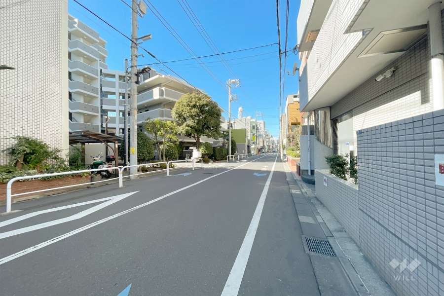 敷地南側の前面道路（東側から）