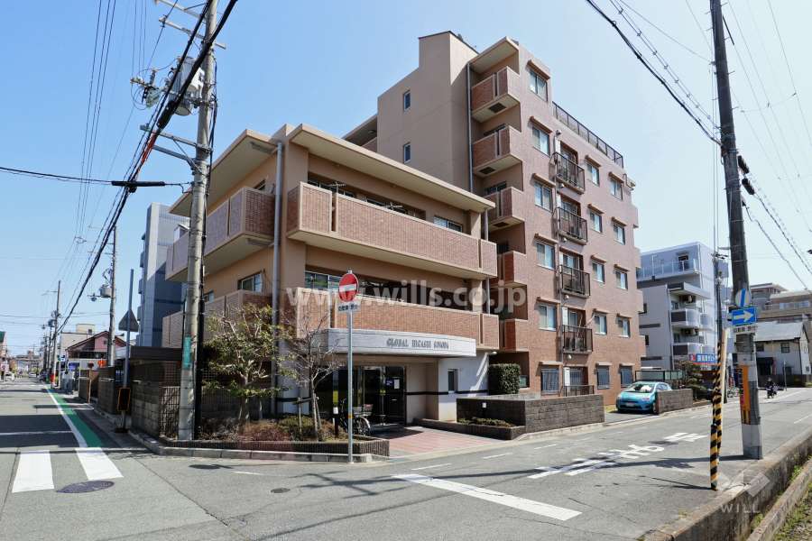 グローバル東園田の外観(北西側から)