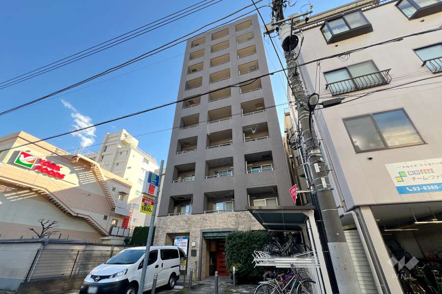 OLIO早稲田の外観（北西側から）