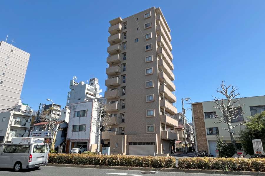 ミリオンガーデン早稲田の外観（南西側から）