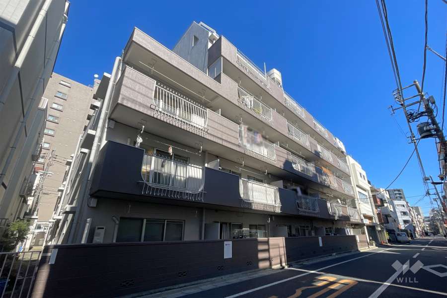 早稲田鶴巻マンションの外観（南西側から）