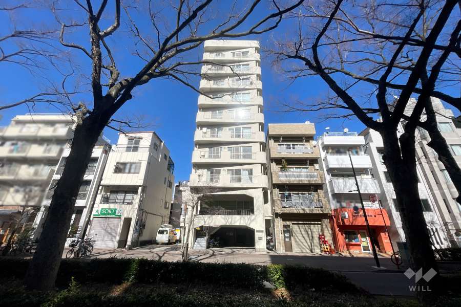 早稲田スカイマンションの外観（南側から）