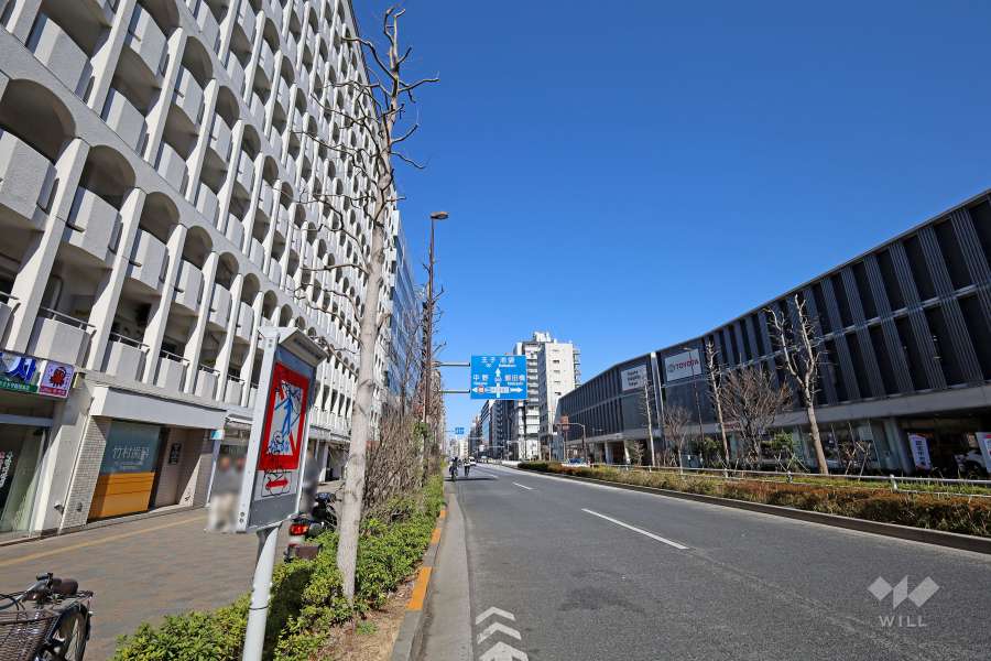 敷地東側の前面道路　