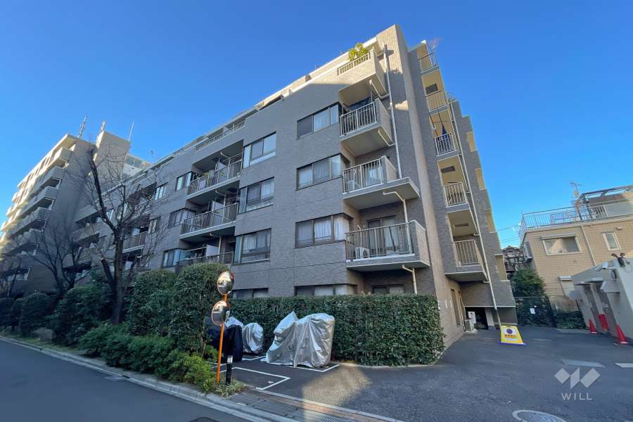 メゾンエクレーレ新宿西戸山の外観（北東側から）