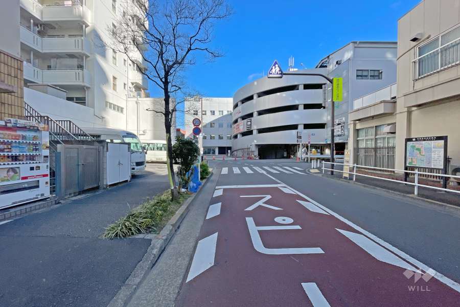 敷地の東側前面道路（南側から）