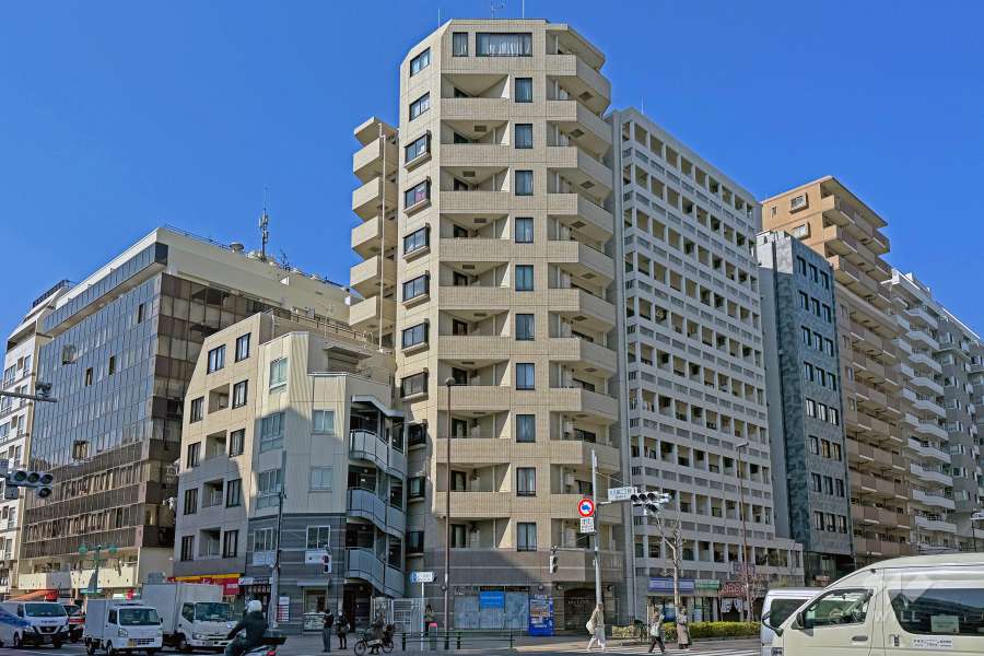 アルカーデンシティリンクス新宿の外観（南東側から）