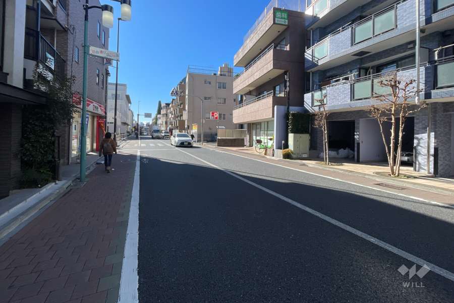 敷地の東側前面道路（北側から）