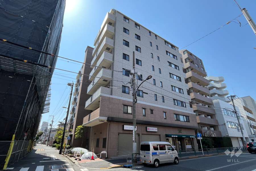 クレストコート中落合の外観（北東側から）