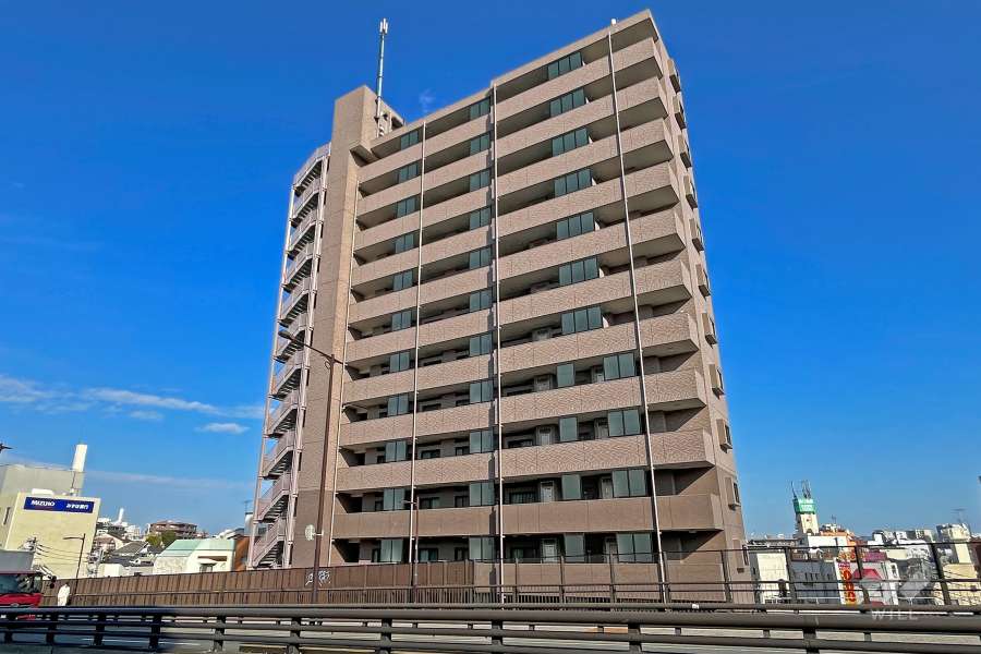 ライオンズステーションプラザ中井の外観（南西側から）