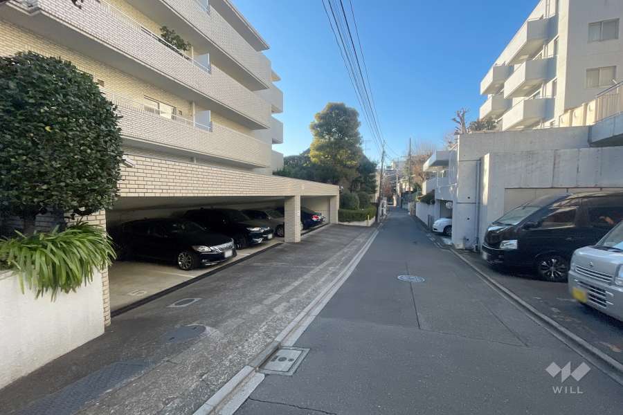 敷地西側の前面道路　