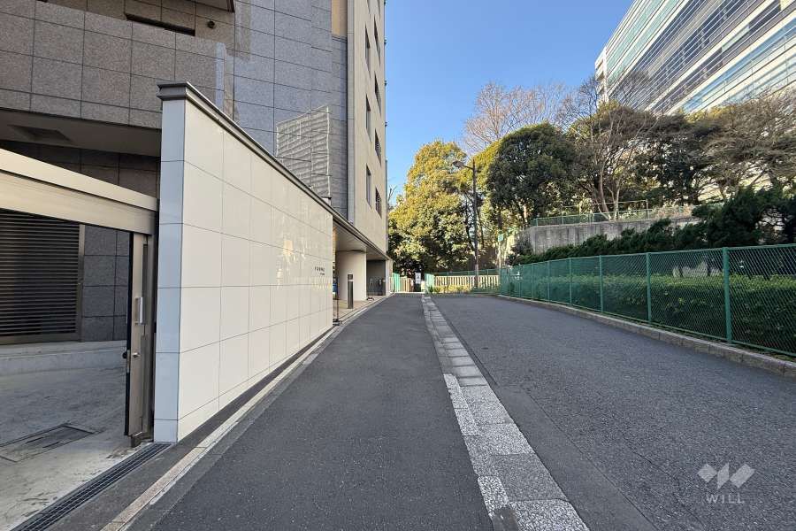 敷地北側の前面道路　