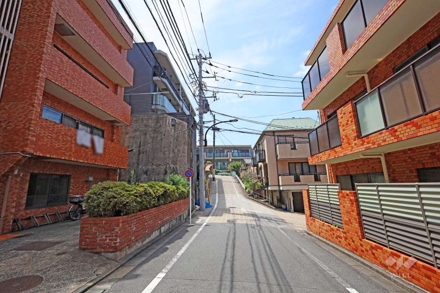 敷地北側の前面道路（東側から）