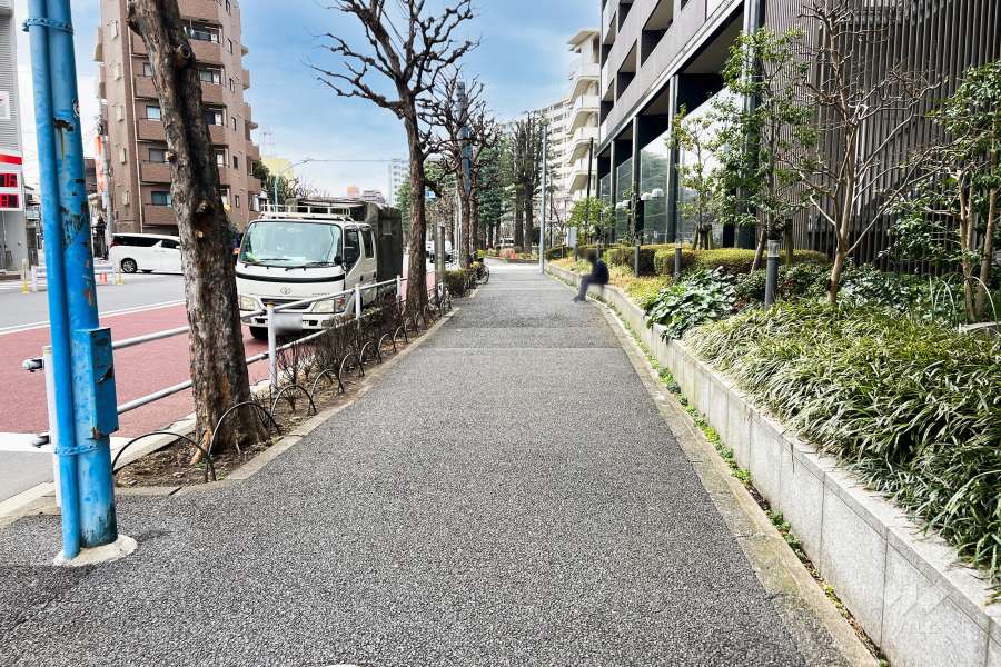 敷地北側の前面道路