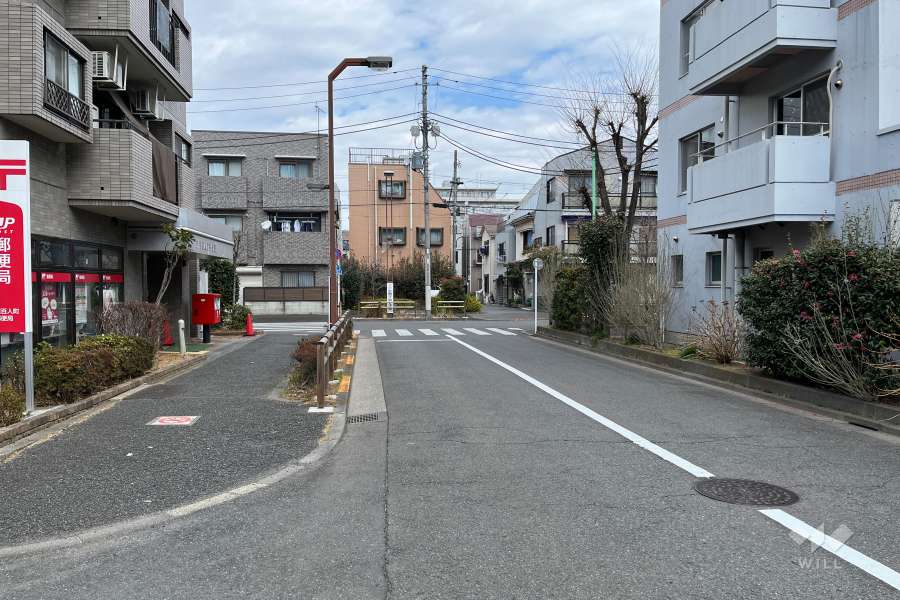 敷地の東側前面道路（南側から）