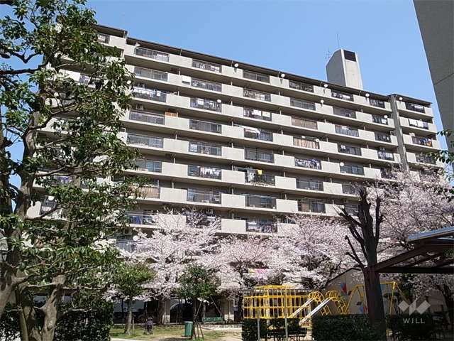 栄南団地 1号棟の外観（南側から）