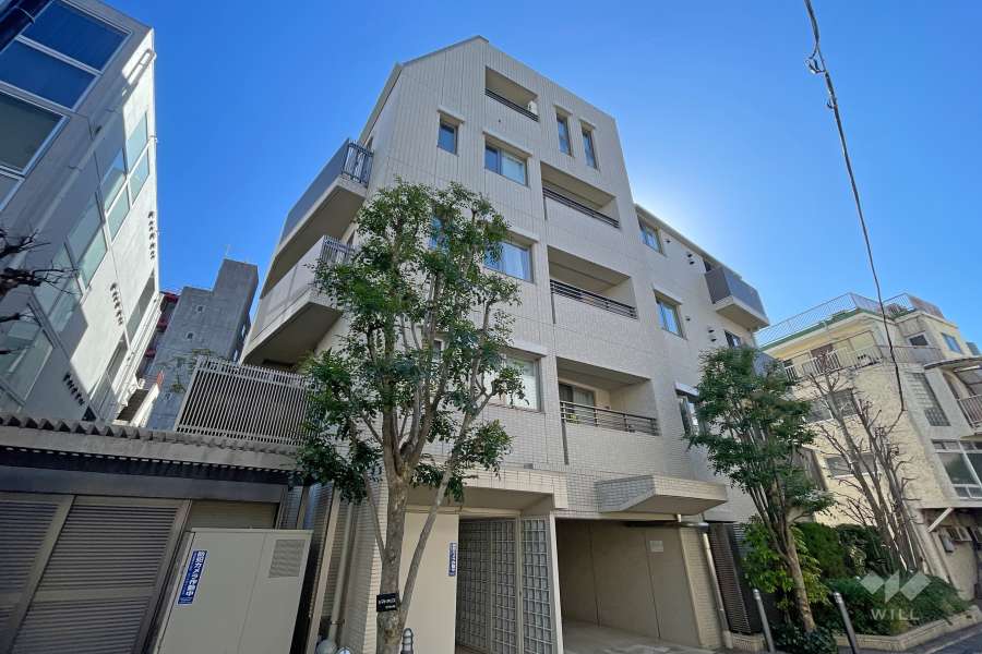 ブランズ新宿富久町の外観（北東側から）