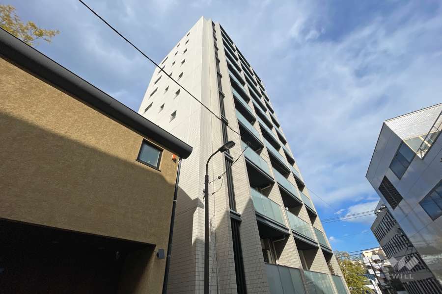 クリオラベルヴィ市ヶ谷の外観（南西側から）