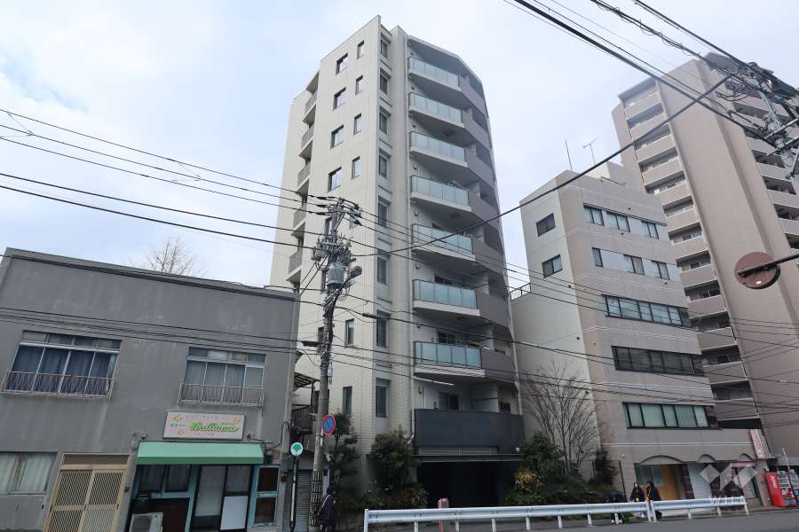 グランドメゾン新宿弁天町の外観（南東側から）