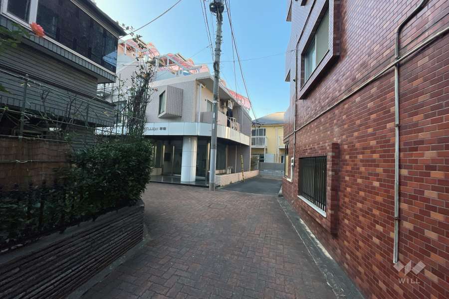 敷地の東側前面道路（南側から）