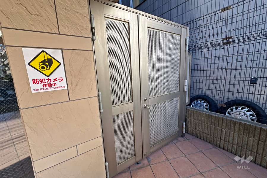 屋内に設けられた駐輪場