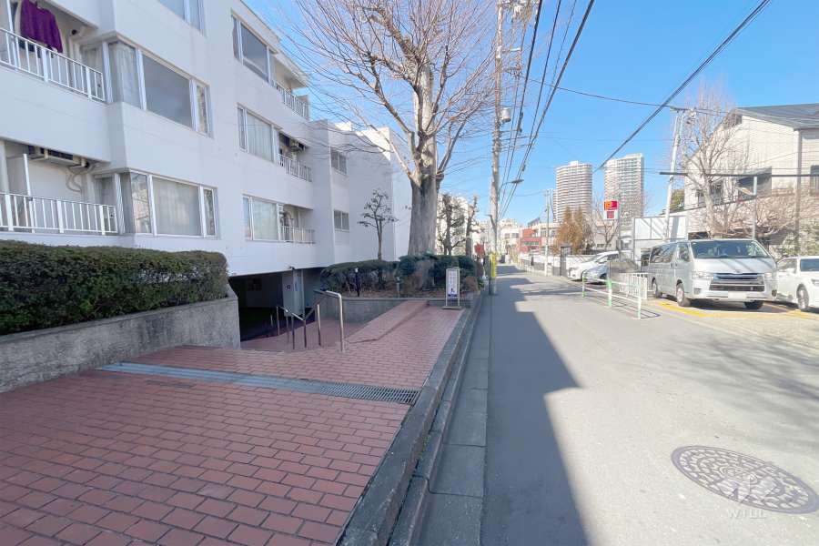 敷地北側の前面道路（東側から）