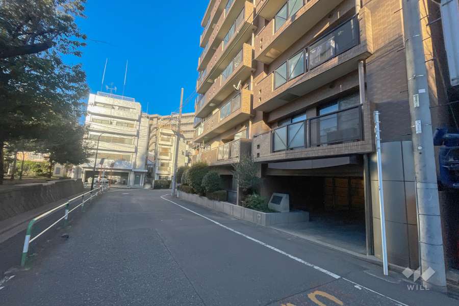 敷地南側の前面道路　