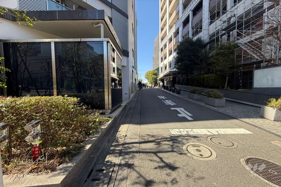 敷地北側の前面道路