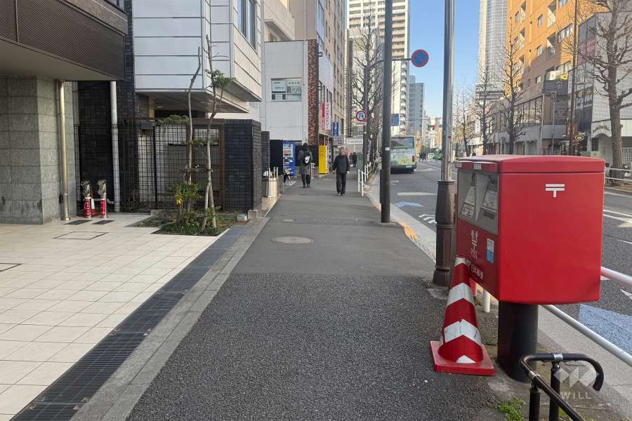 敷地の東側前面道路（南側から）