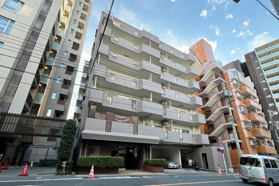 神楽坂グリーンハイツの外観（北東側から）