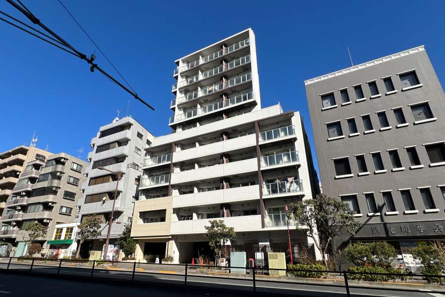 ラコスタ新宿余丁町の外観（南側から）