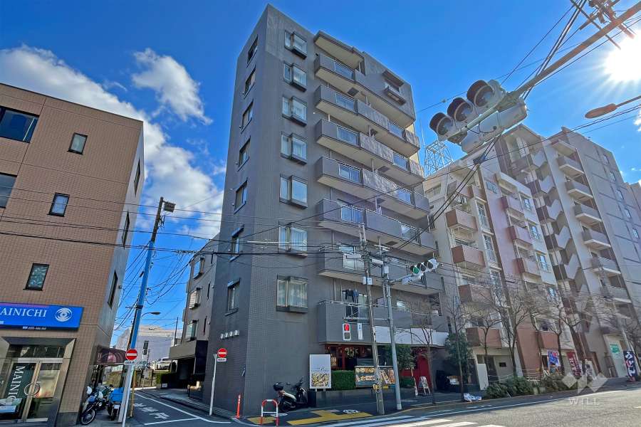 クレアール余丁町の外観（北東側から）