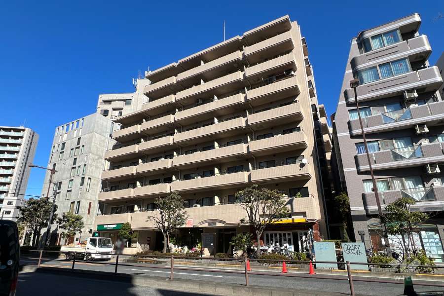 藤和シティホームズ新宿余丁町の外観（南側から）