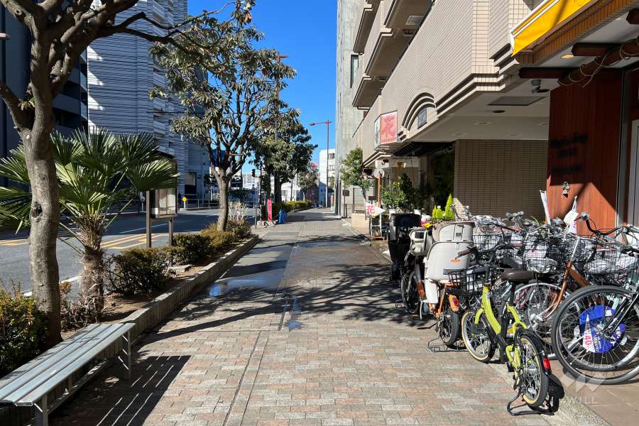 敷地南西側の前面道路