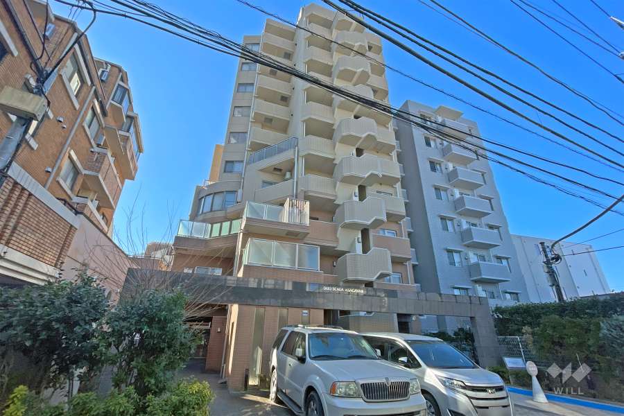 デュオスカーラ阿佐ヶ谷２の外観（北東側から）