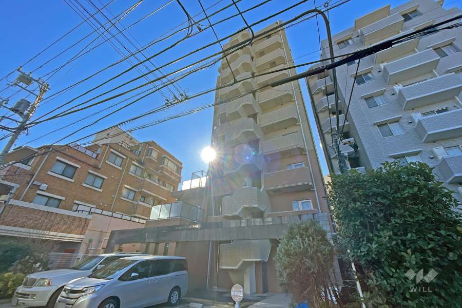 デュオスカーラ阿佐ヶ谷２の外観（北西側から）