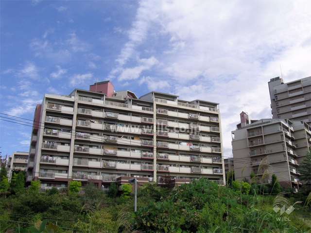 花咲く丘の街A棟の外観（南西側から）