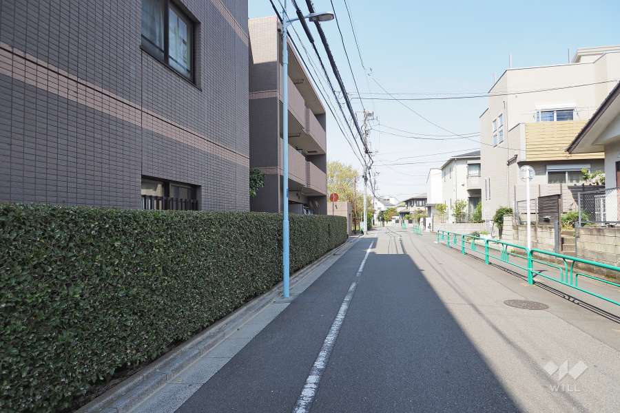 敷地東側の前面道路