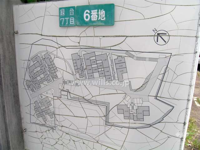 移瀬ガーデン壱番街の敷地配置図