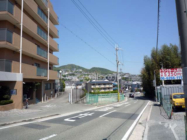 敷地東側の前面道路