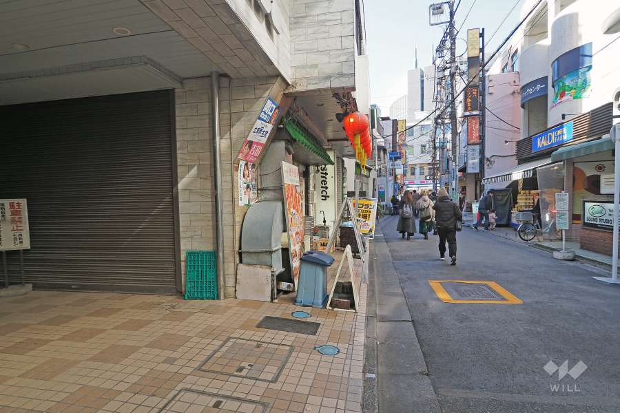 敷地北側の前面道路（東側から）