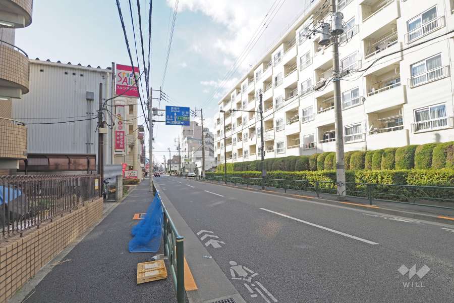 敷地南側の前面道路（東側から）