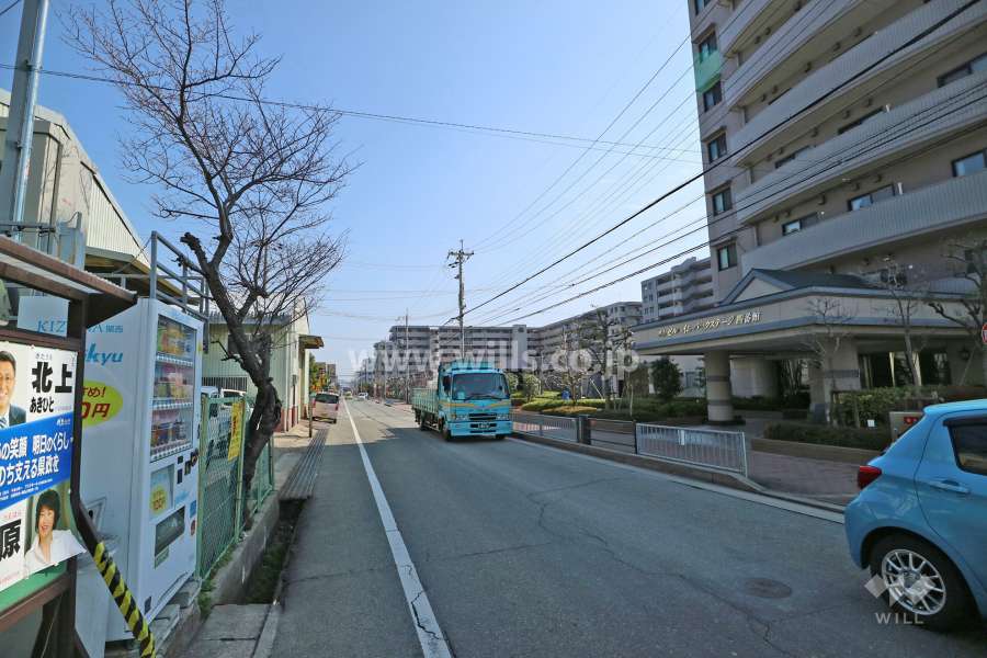 敷地北側の前面道路