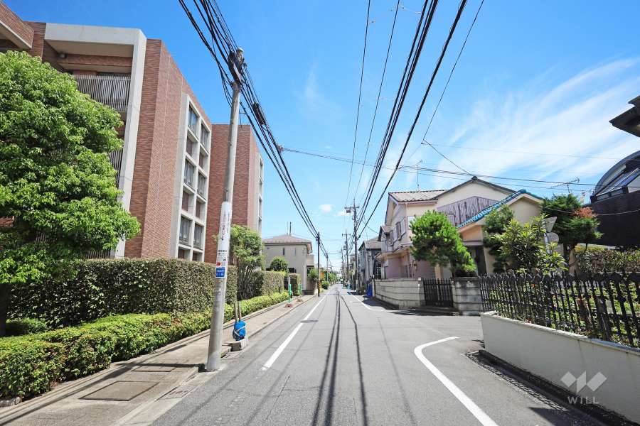 敷地南西側の前面道路　