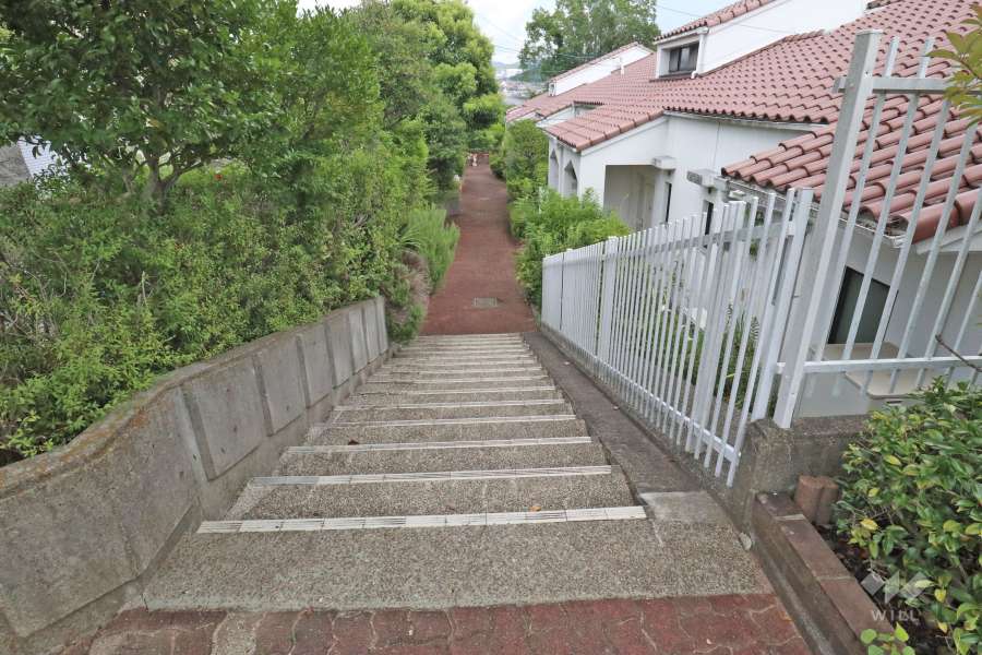 敷地内に階段があります。