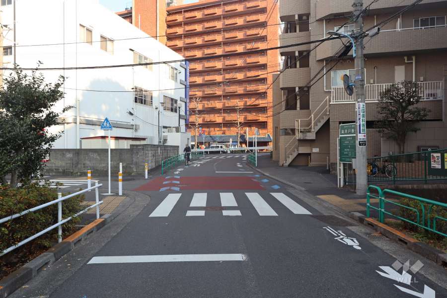 敷地北側の前面道路　