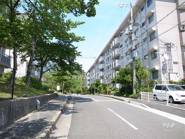 敷地北側の前面道路