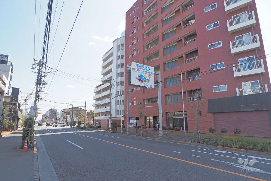 敷地北側の前面道路（西側から）