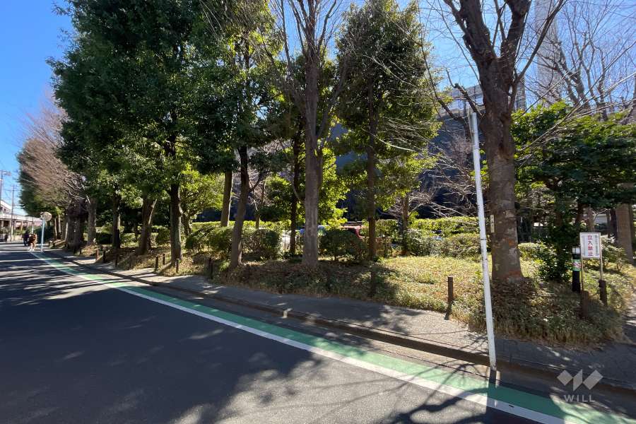 敷地に隣接した高井戸藤が丘公園