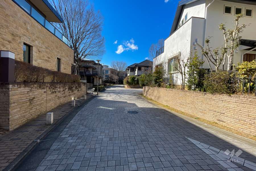 敷地北側の前面道路