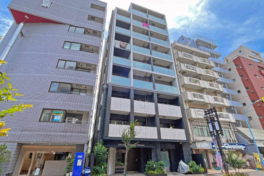 グローベルザ高円寺プレミアムの外観（北東側から）